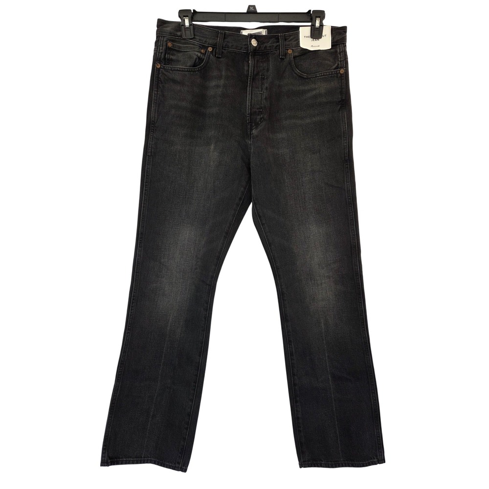 Madewell‎ Bootcut Jeans Faded Black Button Fly Mens 34x32 NWT $148 NW390
